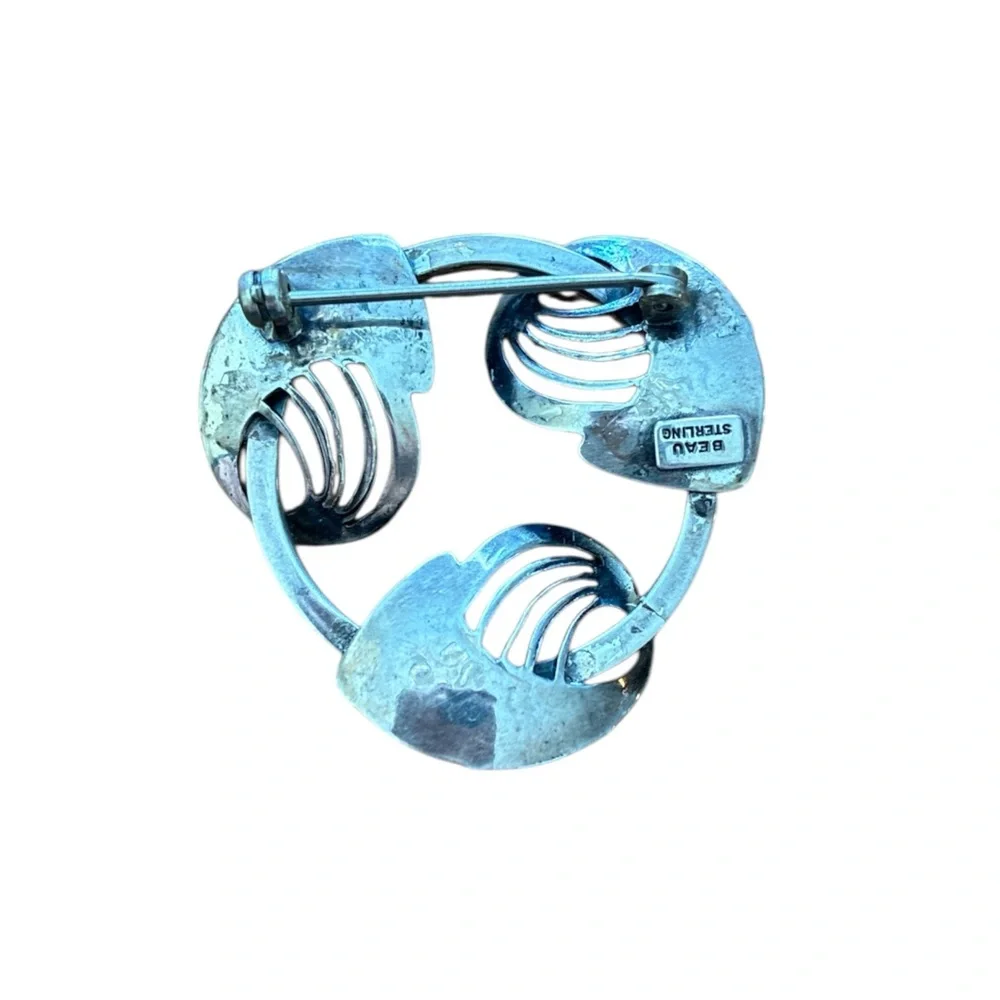 1950’s Sterling Silver Circular Brooch